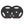 Signature Fitness Standard 20 Pound Coded Olympic Weight Plate, Black (Set of 2)