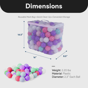 BalanceFrom Fitness 2.3" Crush Proof Play Pit Balls w/Storage Bag, 200 Count - TRAPSKI