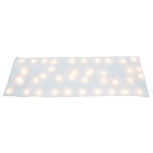 ProductWorks Pre-Lit Snow Cover Blanket 8 Function Holiday Decoration, 48" x 15" - TRAPSKI