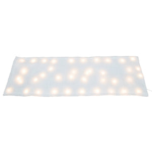 ProductWorks Pre-Lit Snow Cover Blanket 8 Function Holiday Decoration, 60" x 15" - TRAPSKI