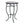 Outdoor Round Side Table With Mosaic Style Top And Curved Iron Legs