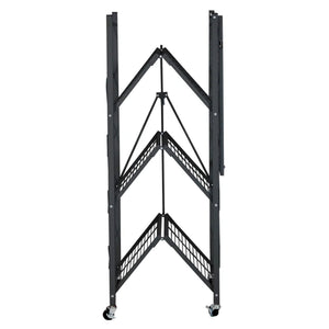 Origami 4 Tier Folding Shelf Garage Shelves Heavy Duty with Wheels