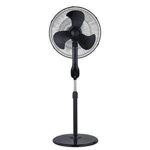 Utilitech 18 Inch 3 Speed Indoor Stand Fan with Timer and Remote Control, Black