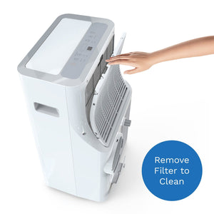 hOmelabs 14000 BTU Air Conditioner with Wheels, Washable Filter & Remote Control