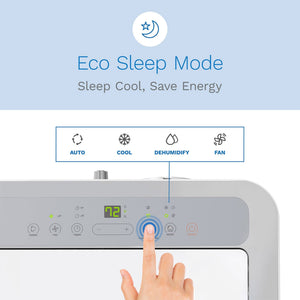 hOmelabs 14000 BTU Air Conditioner with Wheels, Washable Filter & Remote Control