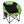 KingCamp Foldable Saucer Camping Lounge Chair w/ Cupholder Storage, Black/Green