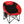 KingCamp Foldable Saucer Camping Lounge Chair w/ Cupholder Storage, Black/Red