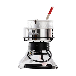 Metal-Fusion Import Outdoor Fish Fryer with 10 Quart Aluminum Fry Pan and Burner