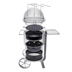 Char-Broil Oklahoma Joes Bronco Barrel Drum Smoker with Porcelain Coated Steel