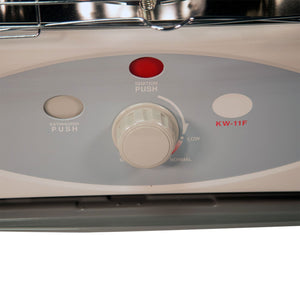 Kero World 10,000 BTU Kerosene Wick Heater with Sure-Seat Chimney System, Gray