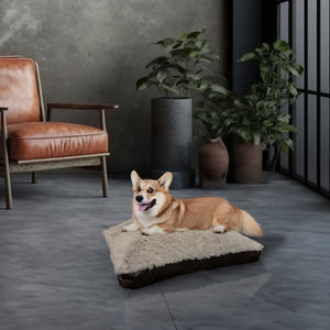 Aspen Pet 36 x 27" Faux Leather Gusset Pillow Pet Bed with Removeable Cover