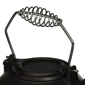 Panacea Fireplace Cast Iron Wood Stove Kettle Humidifier w/ Chrome Handle, Black