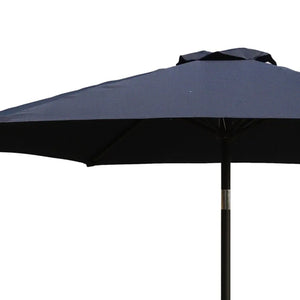 Four Seasons Courtyard Rockland 9 Foot Outdoor Patio Market Umbrella, Navy Blue