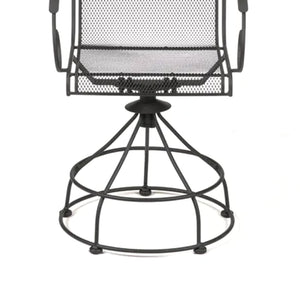 Woodard Uptown 3 Piece Bistro and Balcony Set with Powder Coated Finish, Black - TRAPSKI