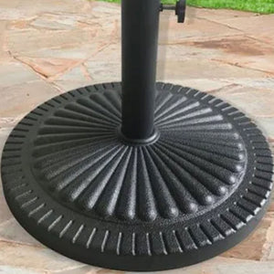 Four Seasons Courtyard 22 Inch Umbrella Base Fits Up To 2" Umbrella Pole, Black