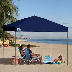 Quik Shade 10 Foot by 10 Foot Instant Canopy Accommodates Up to 12 People, Blue - TRAPSKI