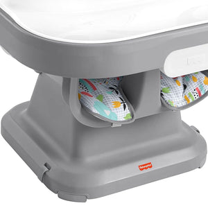 Fisher Price SpaceSaver Simple Clean High Chair with Removable Tray Liner, Gray