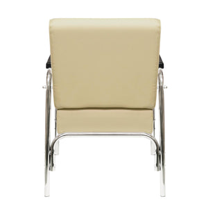 PureSana Chromium Ella Professional Reclining Shampoo Chair for Salons, Tan