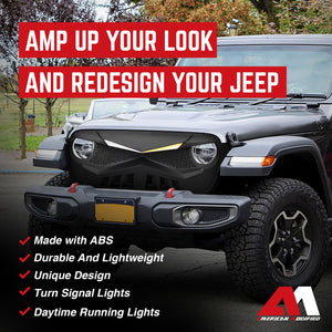 American Modified Hawke Grille Compatible with 18-23 Wrangler JL & Gladiator JT