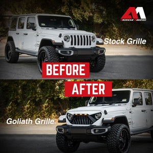 American Modified Goliath Grille Compatible with 18-23 Wrangler JL/Gladiator JT
