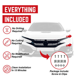 AMERICAN MODIFIED Type R Style Conversion Front Bumper for 2016-2019 Honda Civic - TRAPSKI