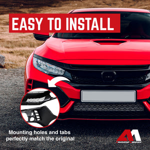 AMERICAN MODIFIED Type R Style Conversion Front Bumper for 2016-2019 Honda Civic - TRAPSKI