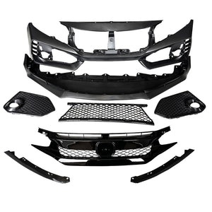 AMERICAN MODIFIED Type R Style Conversion Front Bumper for 2016-2019 Honda Civic - TRAPSKI