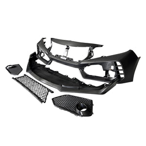 AMERICAN MODIFIED Type R Style Conversion Front Bumper for 2016-2019 Honda Civic - TRAPSKI