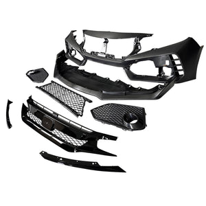 AMERICAN MODIFIED Type R Style Conversion Front Bumper for 2016-2019 Honda Civic - TRAPSKI