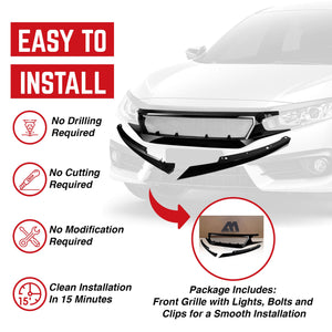 AMERICAN MODIFIED Sports Grille for 2016 to 2021 Honda Civic/Sedan/Hatchback/FK8
