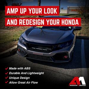 AMERICAN MODIFIED Sports Grille for 2016 to 2021 Honda Civic/Sedan/Hatchback/FK8