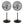 Hurricane Pro Series 20” High Velocity Oscillating Pedestal Stand Fan, 2 Pack