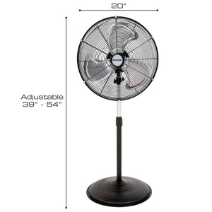 Hurricane Pro Series 20” High Velocity Oscillating Pedestal Stand Fan, 2 Pack
