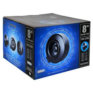 Hurricane 8" Commercial Grade Inline Wall Fan For HVAC & Ventilation (2 Pack)