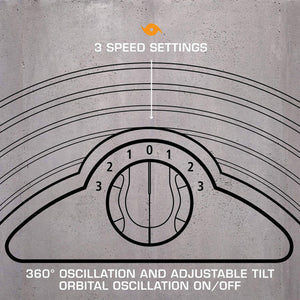 Hurricane Pro Series 16" High Velocity Metal Orbital Floor Fan, Black (2 Pack)