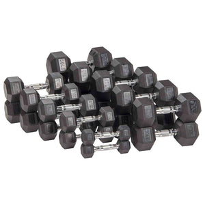 Signature Fitness Hex Dumbbells Strength Workout Equipment Set of 5, 10 & 15 lbs - TRAPSKI