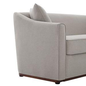3 Seater Sofa With Wrap Around Armrests And Throw Pillows