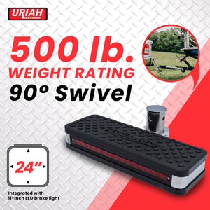 Aluma-Tow Aluminum Tow Step w/ 24 Inch Long 4 Flat Trailer Electrical Connector