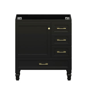 30" Black Bathroom Vanity