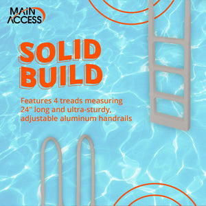 Main Access Large Ladder Guard Mat, Gray + Main Access ProSeries Ladder, Taupe
