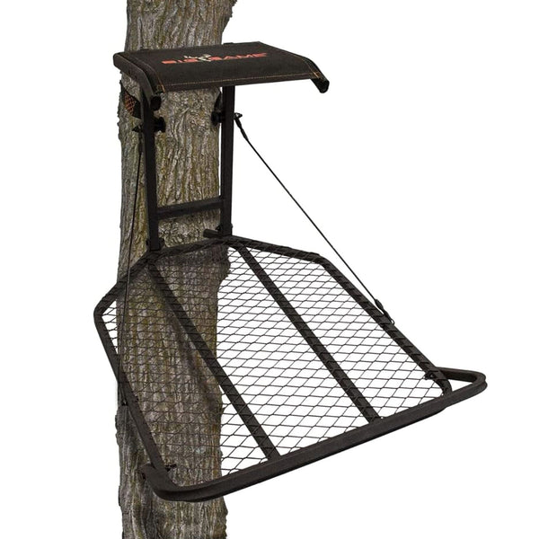 Big Game Captain XC Steel Hang-On Treestand w/14 x 8 in. Flip-Back Seat, Black