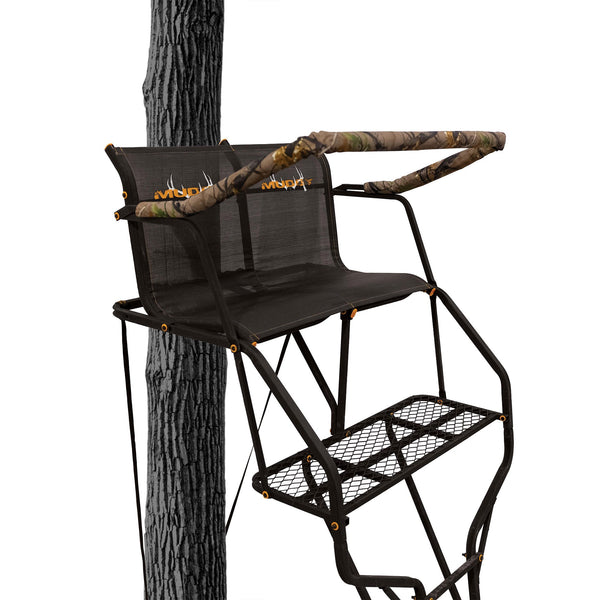 Muddy Heavy Duty Treestand Droptine 2 Person Outdoor Ladder Stand for Hunting