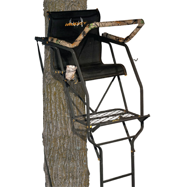 Muddy The Stronghold 1.5 Deer Hunting 21 Ft Ladderstand Tree Stand w/Lumbar Seat