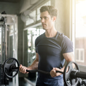 Signature Fitness Everyday Essentials Olympic Super Curl Barbell, 48 Inch, Black