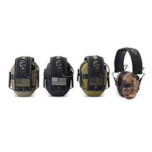 Walkers Razor Slim Shooter Hearing Protection Earmuffs, Green Patriot (4 Pack)