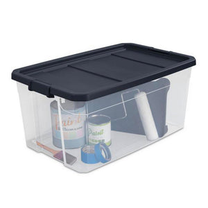 Sterilite 116 Qt Heavy Duty Box Stackable Storage Bin with Latching Lid (8 Pack)