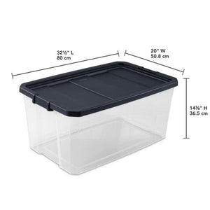 Sterilite 116 Qt Heavy Duty Box Stackable Storage Bin w/ Latching Lid (12 Pack)
