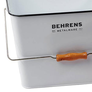 Behrens 3.25 Gal Rectangular Galvanized Steel Cleaning Pail with Handle, White