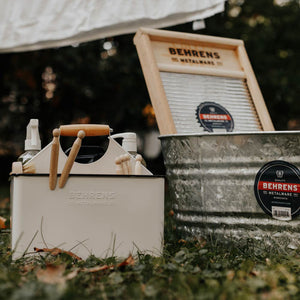 Behrens Versatile 11.5 Inch Rectangular Steel Partitioned Cleaning Caddy, White