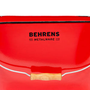 Behrens 3.5 Gal Rectangular Galvanized Steel Cleaning Pail with Handle, Red